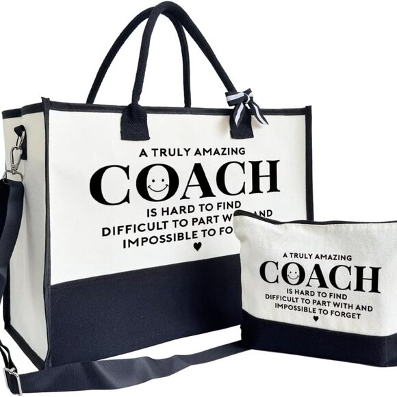 Amazing Coach Tote Bag, Canvas Tote Bag for Women with Zipper Closure, Shoulder - Picture 1 of 8
